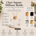 150ml Square Round Diffuser Bottle