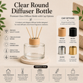 220ml Clear Round Diffuser Bottle