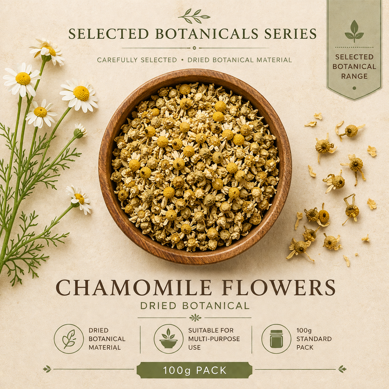 Chamomile Flowers - Selected Botanicals Series (100G)
