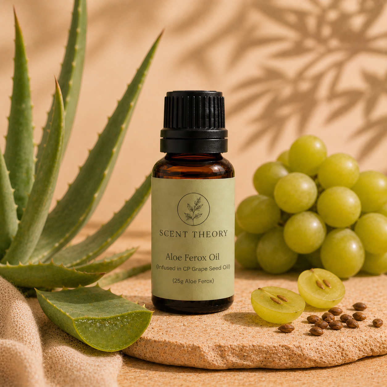 Aloe Ferox Oil (Infused in CP Grape Seed Oil) (25g Aloe Ferox)